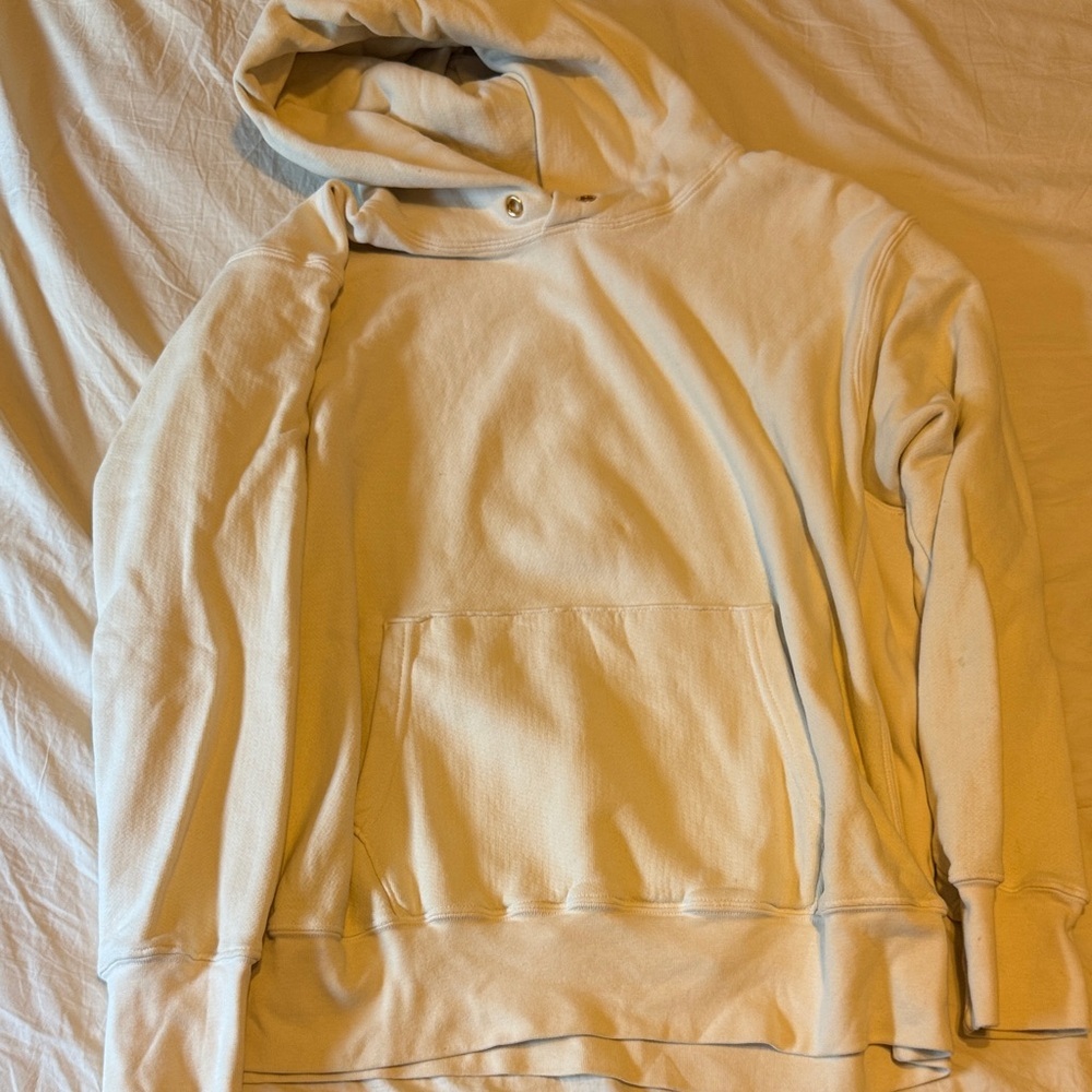 Les Tien fleece hoodie XL ivory